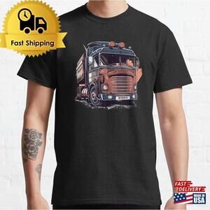 Distressed Grunge Classic Cabover Truck Or Lorry A Big Rig T-Shirt